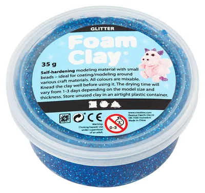 Produktbild von Foam Clay® , Blau, Glitter, 35g