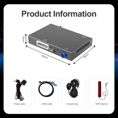 Obrázok produktu pre Bezdrôtová zásuvka Carplay, Android Auto a AI – s Wi-Fi, Bluetooth a USB