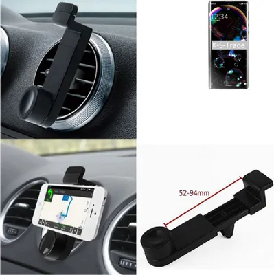 Produktbild von K-S-Trade Lüftungshalterung kompatibel mit Sharp Aquos R6 KFZ-Halterung Autohalterung Handy-halterung Lüftungsgitter Lüftungsschlitze Schwarz