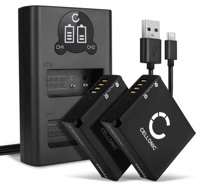 Image de CELLONIC 2x Batterie pour Appareil photo Compatible avec Leica D-LUX, D-LUX (Typ 109), D-LUX 7, BC-DC15 - (980mAh, 7.4V) + Chargeur Double
