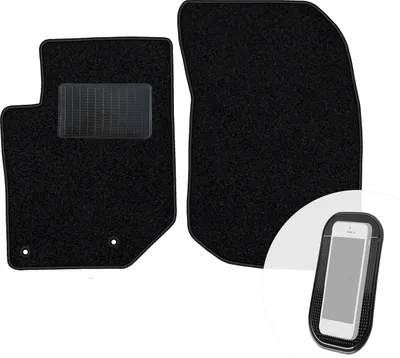 Produktbild von moto-MOLTICO Vorne Fußmatten Auto Velours Autoteppiche Schwarz Automatten Set 2-teilig passend für Opel Corsa-e Mokka-e Peugeot e-208 e-2008 Citroen e-C4