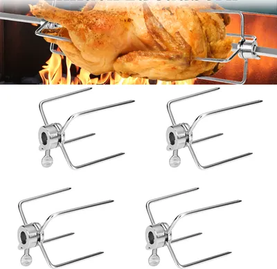 Obrázek produktu pro LARS360 BBQ 4x masová svorka masové kolíky nerezová grilovací svorka špízová vidlice grilovací špíz