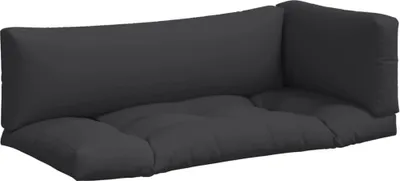 Immagine prodotto di vidaXL Cuscino Pallet 3 pezzi in tessuto nero