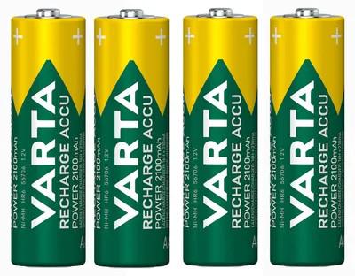 Produktbild von Varta -56706B, Wiederaufladbarer Akku, AA, Nickel-Metallhydrid (NiMH), 1,2 V, 4 Stück(e), 2100 mAh