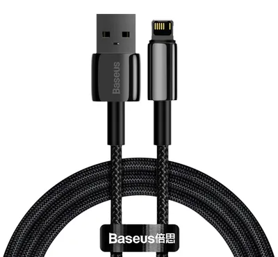 Zdjęcie produktu dla Baseus Tungsten kabel USB - Lightning 2,4 A 1 m czarny (CALWJ-01)