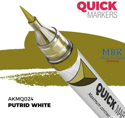 Zdjęcie produktu dla AK Interactive S.L. AK-MQ024 PUTRID WHITE – SZYBKIE MARKERY