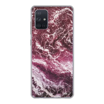 Produktbild von MuchoWow® Handyhülle Schutzhülle Hülle für Samsung Galaxy A51 Natursteine - Lila - Marmor Silikon Softcase Handy Hülle - Schutzabdeckung