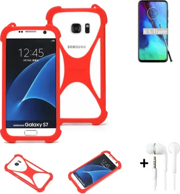 Produktbild von Handy-hülle + Kopfhörer kompatibel mit Motorola Moto G Pro Schutz-hülle Bumper Silikon Schutz Hülle Cover Case Silikoncase Silikonbumper TPU