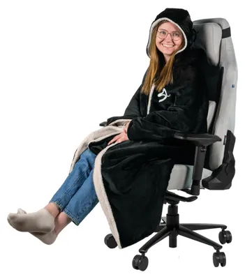 Image de Arozzi Plaid pour Chaise - Velours/Sherpa - Noir