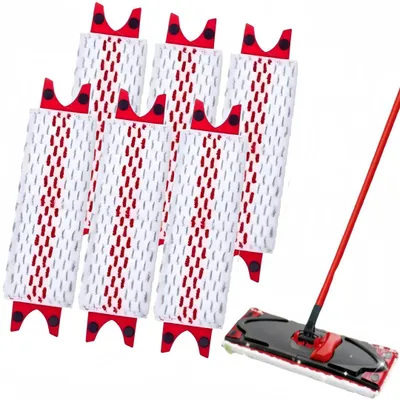 Produktbild von 6 Stück Bodenwischer Ersatzbezug, Wischmopp Bezug für vileda und ultramax, 2-in-1 Wischbezug Bodenwischer aus Mikrofasern für Alle Hartböden
