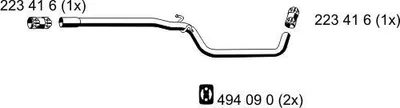 Produktbild von ERNST Abgasrohr Auspuffrohr für VW TOURAN (1T1, 1T2) 155403