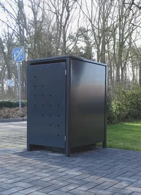 Produktbild von 1 Mülltonnenbox Modell No.4 Anthrazit komplett RAL7016 für 240Liter Mülltonnen