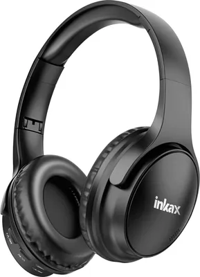 Produktbild von Inkax, Faltbares Bluetooth Headset mit integriertem Mikrofon Schwarz, Schwarz