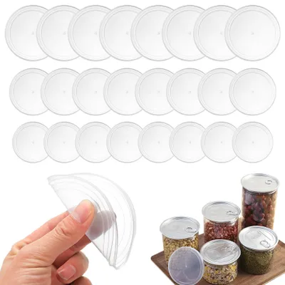 Kunststoffdeckel für Dosen, 24 Stück, 3 Größen (76/86/104 mm)
