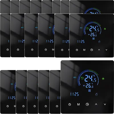Zdjęcie produktu dla 20X Cyfrowy termostat pokojowy LCD, termostat ścienny z ogrzewaniem wodnym 3A, podtynkowy termometr wewnętrzny z ogrzewaniem podłogowym, programowalne termostaty pokojowe zdalnie sterowane za pomocą aplikacji