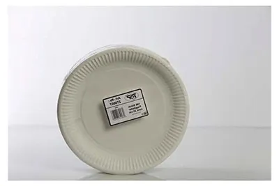 Produktbild von Runde Pappteller 23 cm weiß aus Frischfaser, 1000 Stück