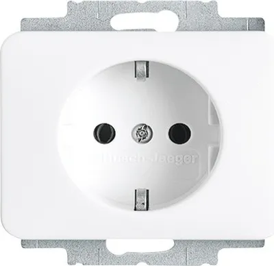 Produktbild von Busch-Jaeger 2011-0-3124, CEE 7/3, 2P+E, Weiß, 250 V, 16 A, 70 mm