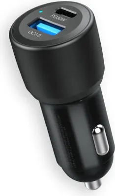 Produktbild von Caliber Auto-Ladegerät - Schnellladegerät - Auto-Ladegerät USB C - 12V USB Auto-Ladegerät - USB QC3.0 30W & USB C 30W - 60 Watt (PS20)