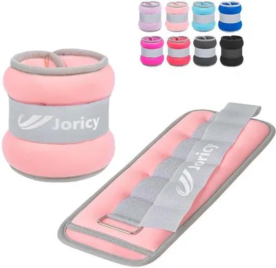 Produktbild von Gewichtsmanschetten für die Knöchel – Verstellbares Set mit Knöchelgewichten, 2 kg (2 x 1 kg) – Ideal für Fitness, Pilates und Training zu Hause – Für