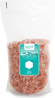 Obrázok produktu pre HIMALÁJSKA RUŽOVÁ SOĽ HRUBÁ MLETÁ 1 kg - KRYŠTALICKÁ PLANÉTA