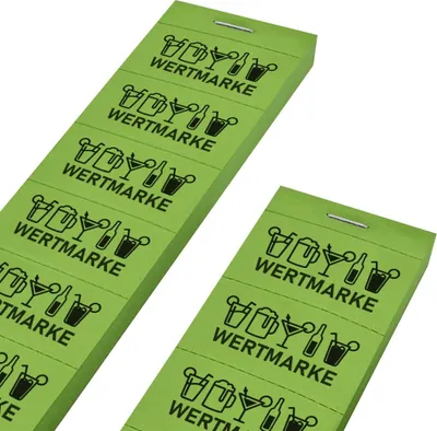 Produktbild von CombiCraft Wertmarken Block auf 10er Streifen 'Universell' in Grün - 1000 Abrisse