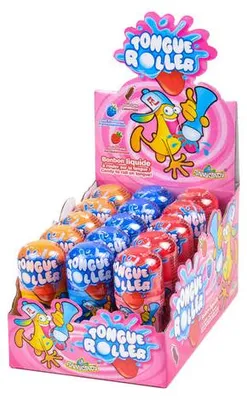 Obrázok produktu pre Zábavný cukrovinkový rolkovač na jazyk (15 x 48 g)