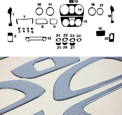 Image de Décor intérieur Cockpit pour Citroën Nemo 2008-2021 Carbon Optik 27pcs