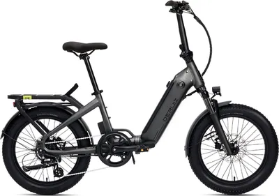 Produktbild von DERUIZ E-Bike Faltrad Peridot 20 Zoll für Damen und Herren, Klapprad mit 8-Gang SHIMANO Schaltwerk, Kettenschaltung, Hydraulische Bremsen, grau