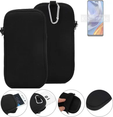 Produktbild von K-S-Trade Neopren-Hülle Handyhülle kompatibel mit Motorola Moto E32s Schutzhülle Neoprenhülle Sleeve Schutz-Hülle Gürtel Tasche Case Holster