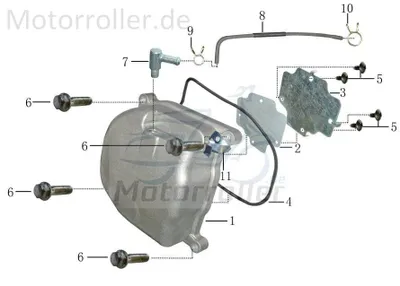 Produktbild von Bundmutter M7 mit Bund weiß verzinkt 50ccm 101203-139QMA-0000 Motorroller.de Sechskantmutter Flanschmutter Sechskant-Mutter Flansch-Mutter Bund-Mutter