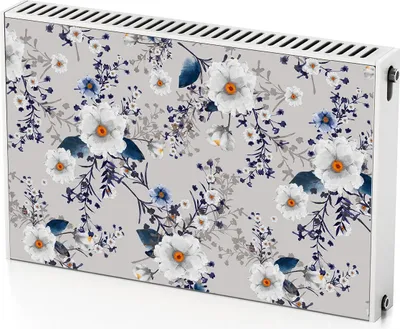 Produktbild von Blumen – Magnetische Heizkörperabdeckung – 90x60 cm – Magnet Heizkörperabdeckung – 3D Würfel – Heizkörperverkleidung – Magnetische Wandverkleidung – Wetterfest