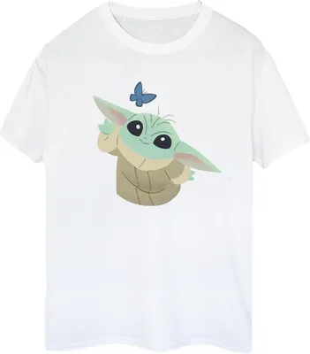 Produktbild von Star Wars - "The Mandalorian Butterfly Catching" T-Shirt für Damen BI45977 (M) (Weiß)