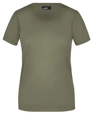 Imagen del producto de Camiseta básica para mujer, marca James and Nicholson, modelo LT2799 (talla XXL), color verde oliva