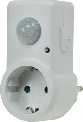 Immagine prodotto di Spina adattatore ChiliTec con rilevatore di movimento 120°, portata 9m, 230V/1200W, bianco