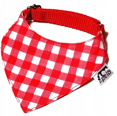 Produktbild von Pelo Bandana Halstuch für Hunde, Baumwolle, verstellbar, Karomuster