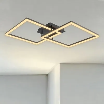 Produktbild von XMTECH 48W LED Deckenleuchte, Modern Geometrisch, Wohnzimmerlampe Warmweiß 2800-3200K, für Wohnzimmer & Schlafzimmer