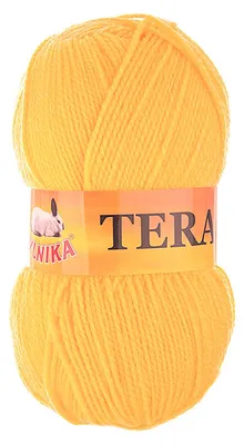 100g Strickgarn TERA Uni 026 maisgelb