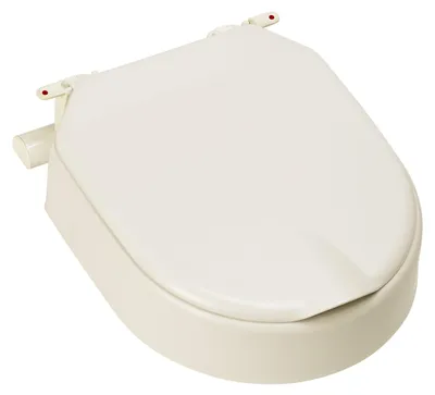 Erhöhte Toilettenbrille mit Deckel, 10 cm, Kunststoff