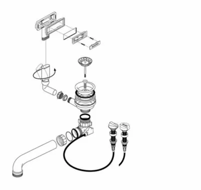 Produktbild von BLANCO Ablaufgarnitur 3,5'' Sieb mit Ablauffernbedienung C-overflow®