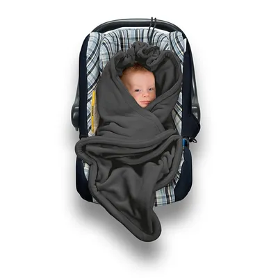 Image de Hoppediz® couverture polaire en polaire douce 0,80m x 0,80m couleur : anthracite