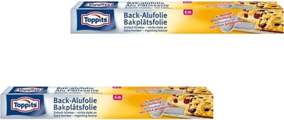 Produktbild von Toppits Back-Alu-Folie mit Antihaft-Beschichtung6m x 37cm  (2er Pack)