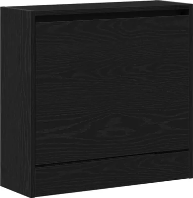 Produktbild von vidaXL Schuhschrank Schwarz Eichen-Optik 60 x 21 x 57 cm Holzwerkstoff
