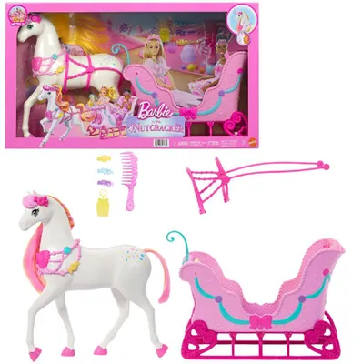 Immagine prodotto di Barbie JNH63, Carrozza trainata da cavalli per bambole, 3 anni/anni