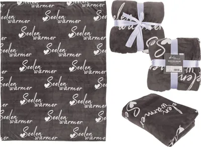 Produktbild von Graue Kuscheldecke, Seelenwärmer