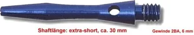 Produktbild von Karella Alu Shafts / Schäfte Blau extra short 30mm