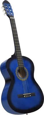 Produktbild von vidaXL Klassikgitarre für Anfänger mit Tasche Blau 4/4 39"