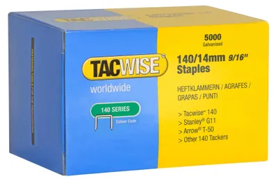 Image de Agrafeuses Tacwise 0344, type 140/14 mm, agrafes galvanisées, boîte de 5000 pièces