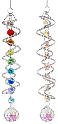Produktbild von Sonnenfänger Kristall Spirale 2 Stück für Fenster & Garten