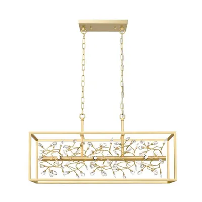 Zdjęcie produktu dla Żyrandol SPRING złoto-przezroczysty 6xG9x33W metal wym:164x76x25,5cm IP20 Zuma Line