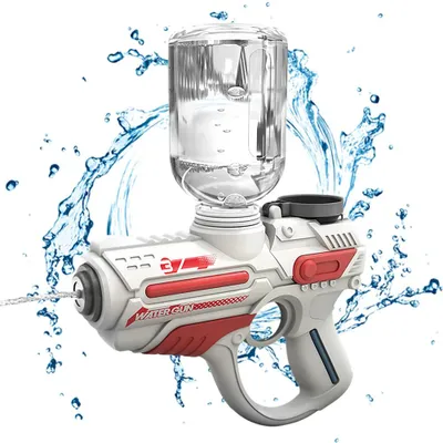 Produktbild von Elektrische Wasserpistole für Kinder, Spritzpistole, eingebauter 200ML Wassertank; Reichweite 10m, automatisches Wasserspielzeug für draußen Sommer